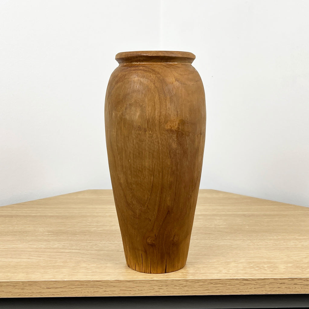 Handmade Wooden Vase 25cm Tall