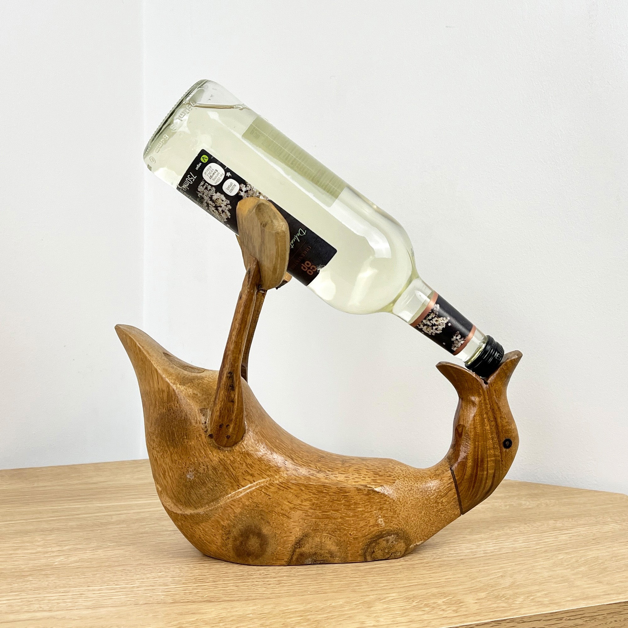 Duck Wine Bottle Holder - Wooden