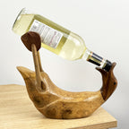Handmade Wooden Duck Wine Bottle Holder