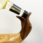 Handmade Wooden Duck Wine Bottle Holder