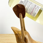 Handmade Wooden Duck Wine Bottle Holder
