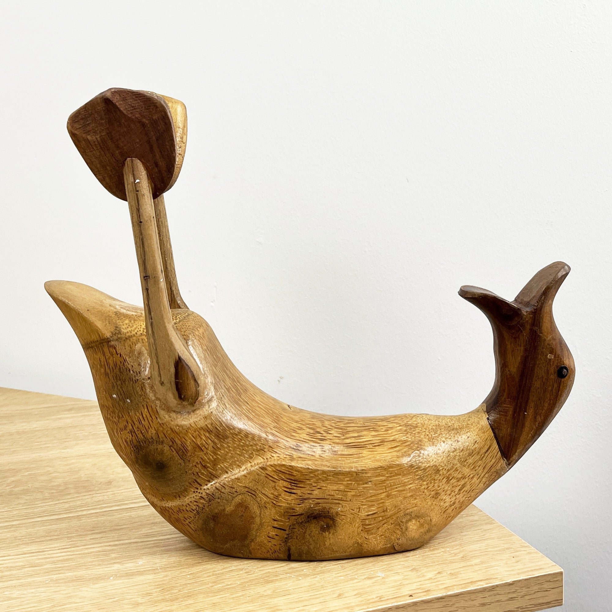 Handmade Wooden Duck Wine Bottle Holder