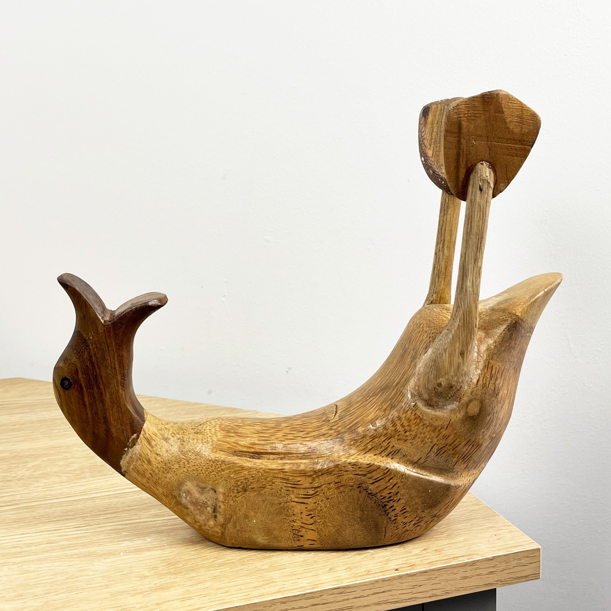 Handmade Wooden Duck Wine Bottle Holder