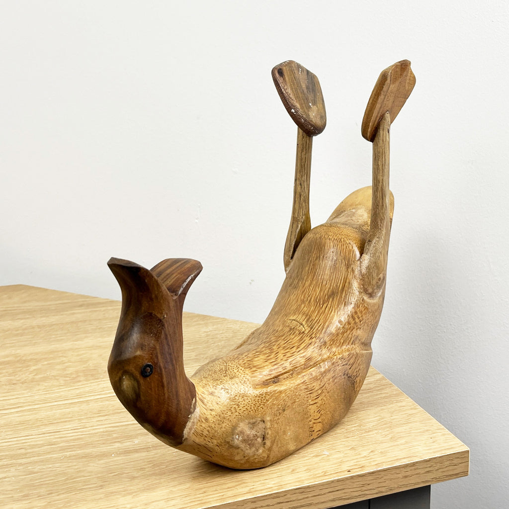 Handmade Wooden Duck Wine Bottle Holder