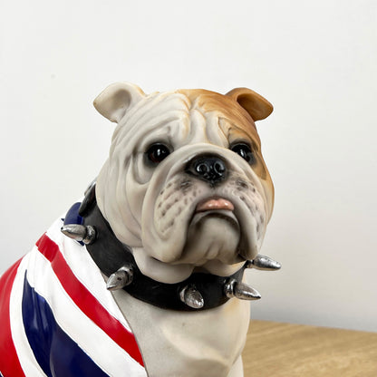 22cm Union Jack Sitting British Bulldog Ornament