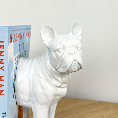 White French Bulldog Bookends - Resin