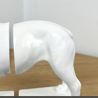 White French Bulldog Bookends - Resin