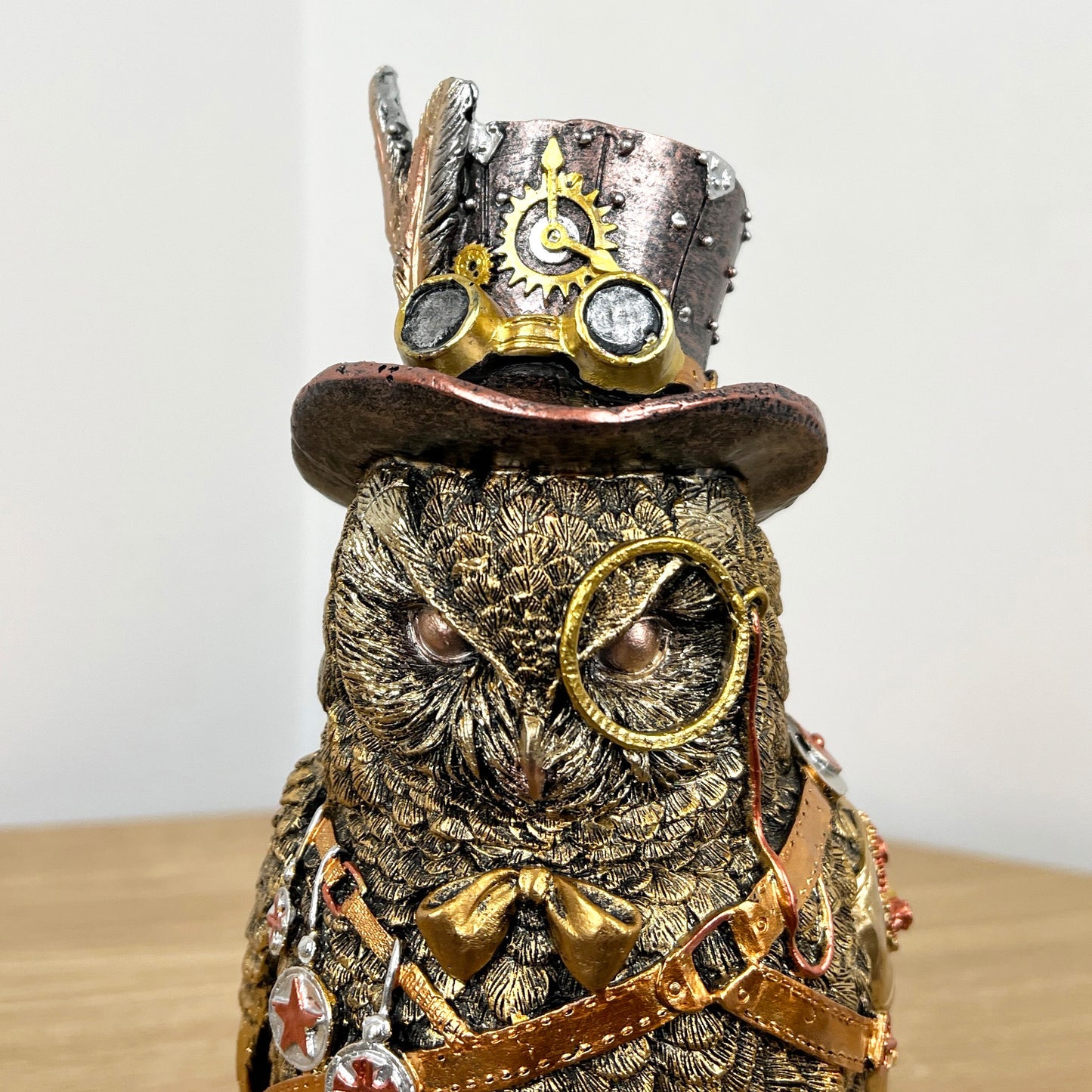 23.5cm Steampunk Owl Ornament - Resin