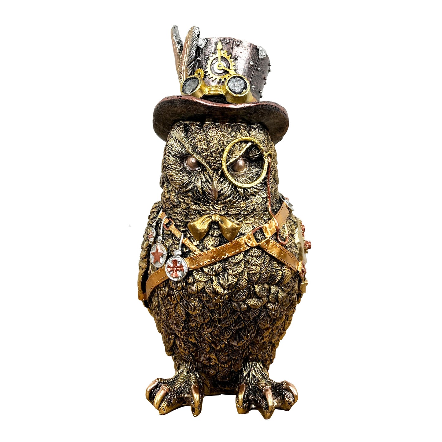 23.5cm Steampunk Owl Ornament - Resin