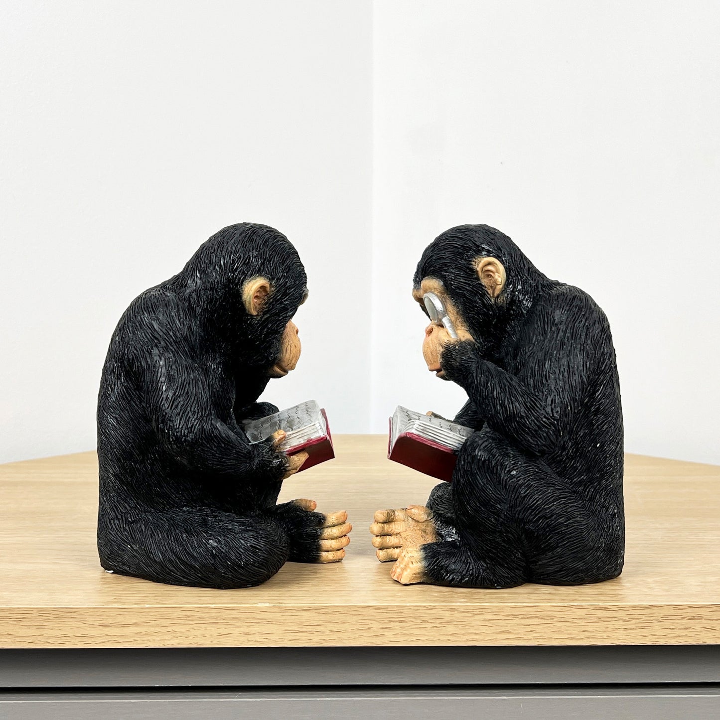 Pair of Monkey Bookends - Resin