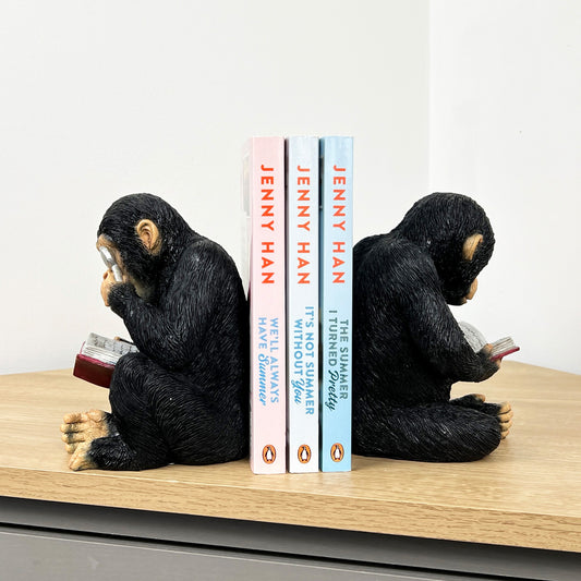 Pair of Monkey Bookends - Resin