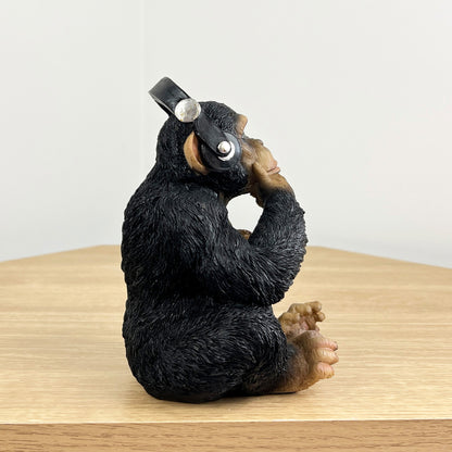 Monkey wearing Headphones Ornament