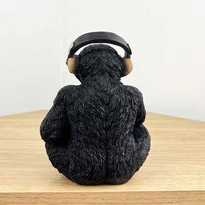 Monkey wearing Headphones Ornament