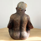 Large Bronze Gorilla in Cap Ornament - Resin