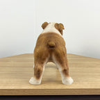 Brown & White Bulldog Ornament - Resin