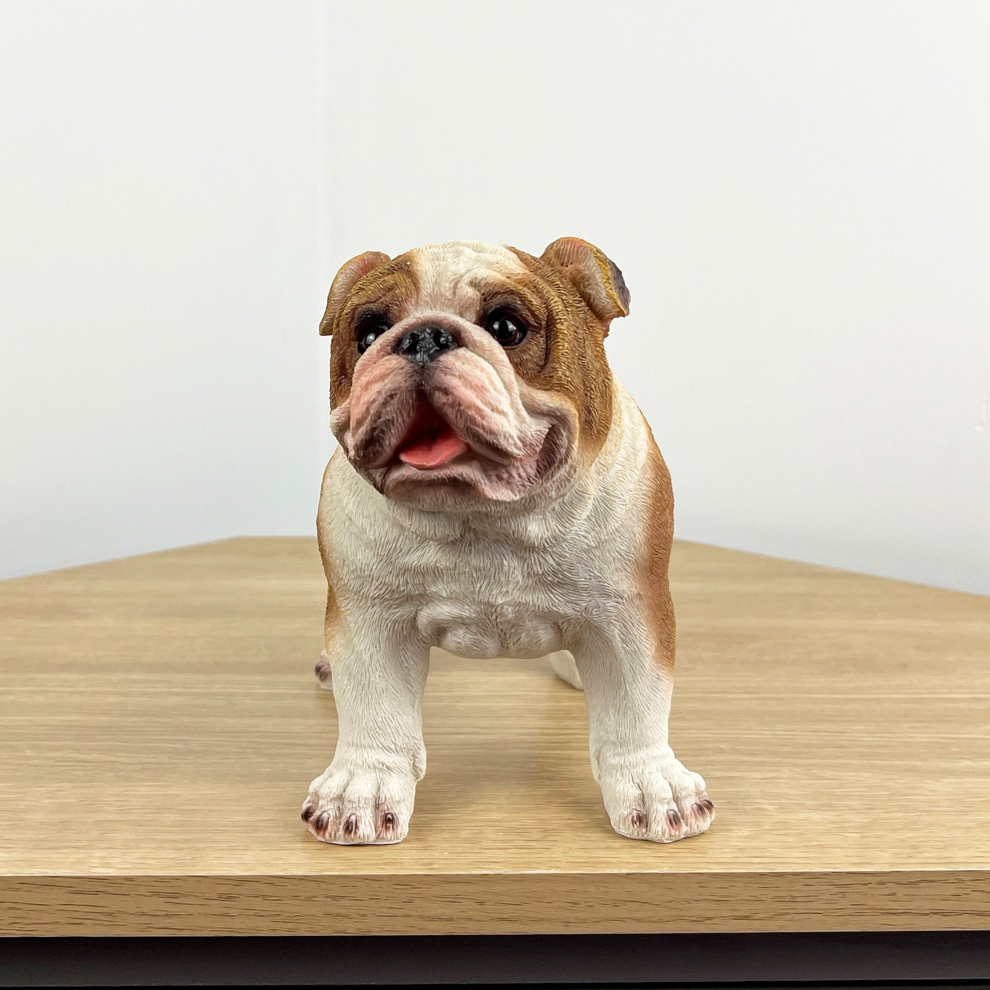 Brown & White Bulldog Ornament - Resin