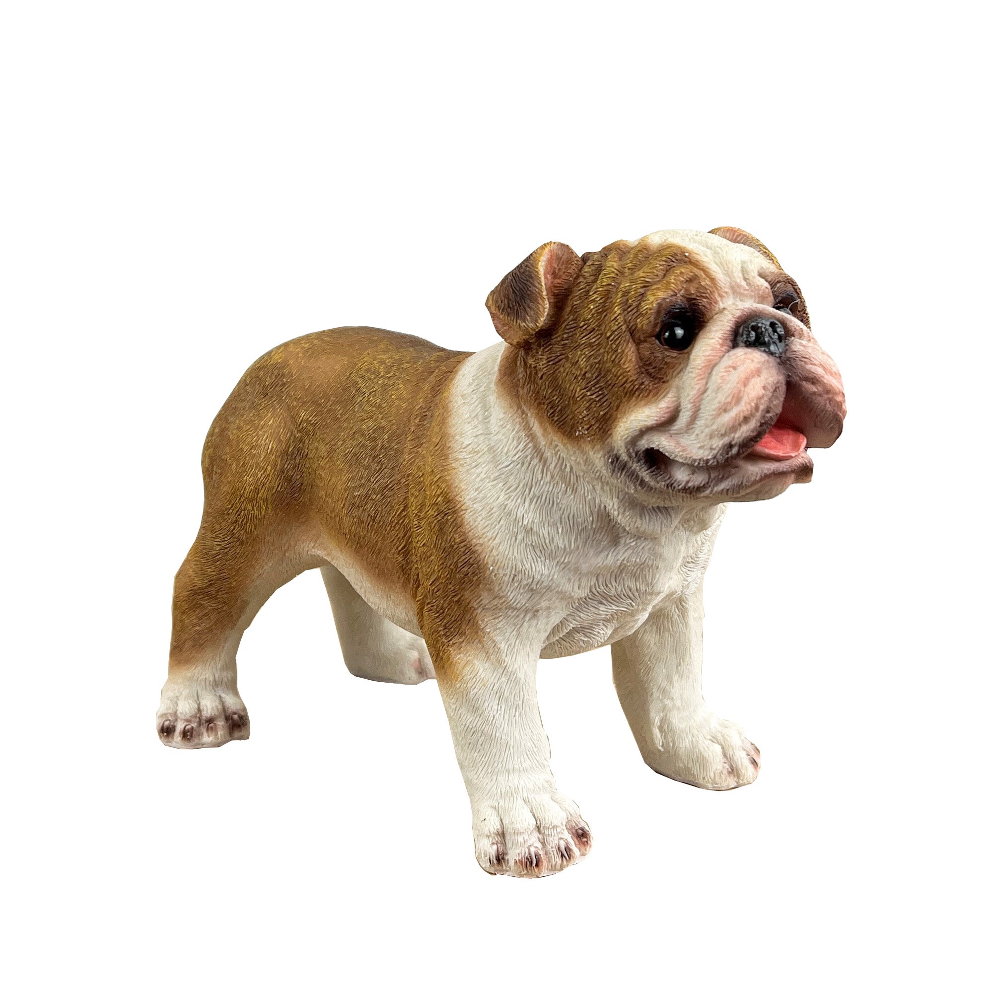 Brown & White Bulldog Ornament - Resin