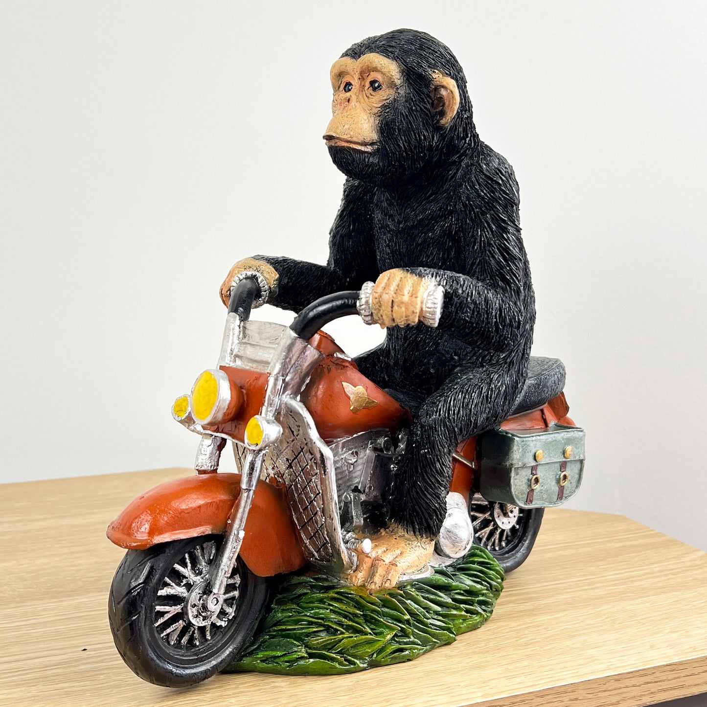 Large Monkey on Motorbike Ornament - Resin