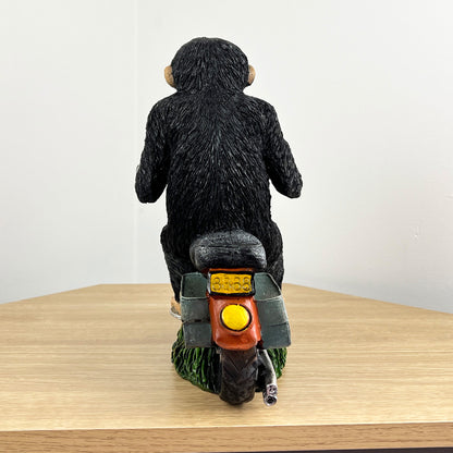 Large Monkey on Motorbike Ornament - Resin