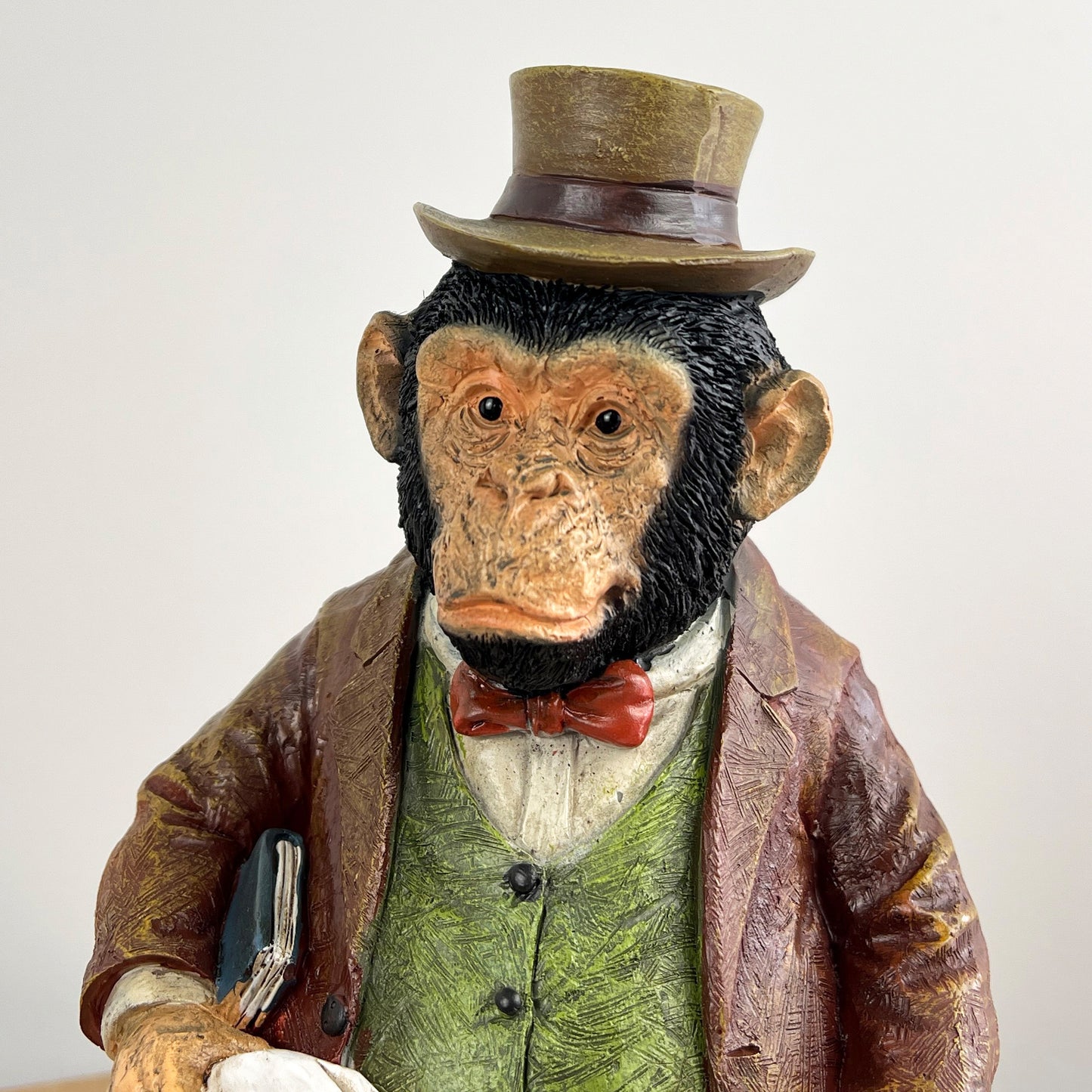 28cm English Gentlemen Monkey Ornament - Resin