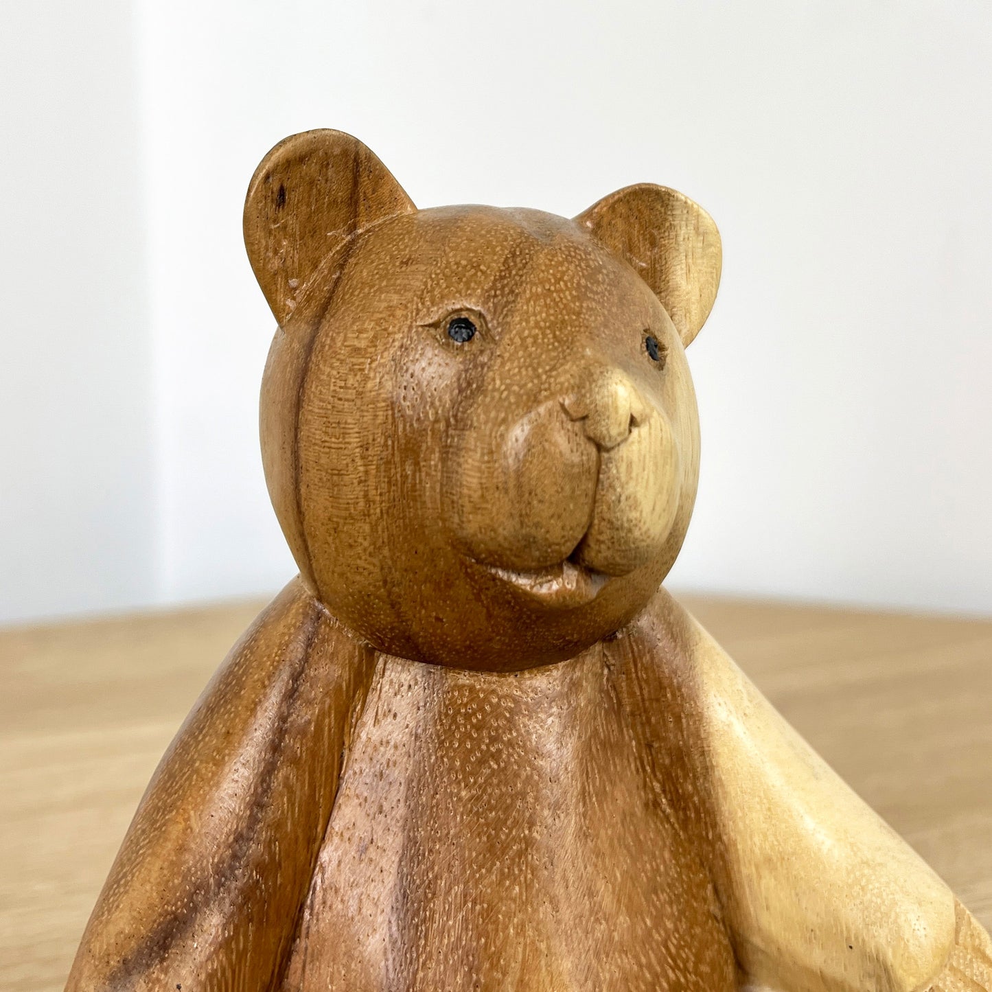 Hand Carved Wooden Bear Ornament