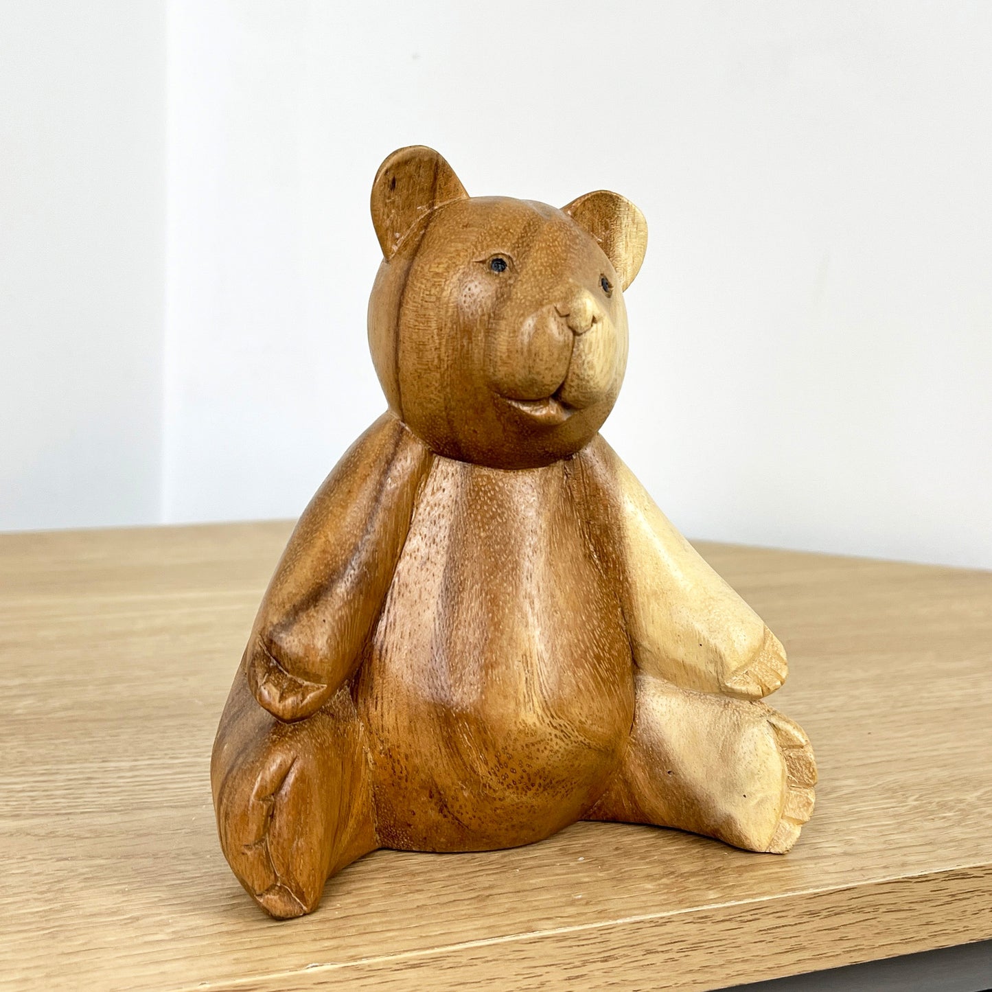 Hand Carved Wooden Bear Ornament