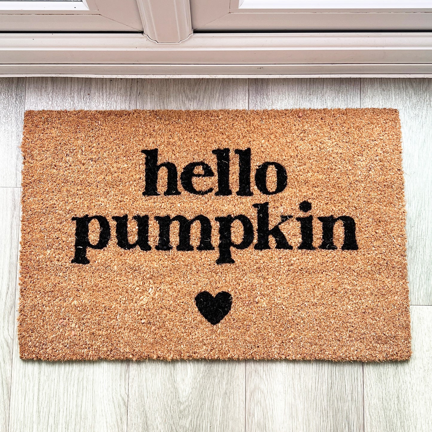 'Hello Pumpkin' Halloween Coir Doormat - 60 x 40cm