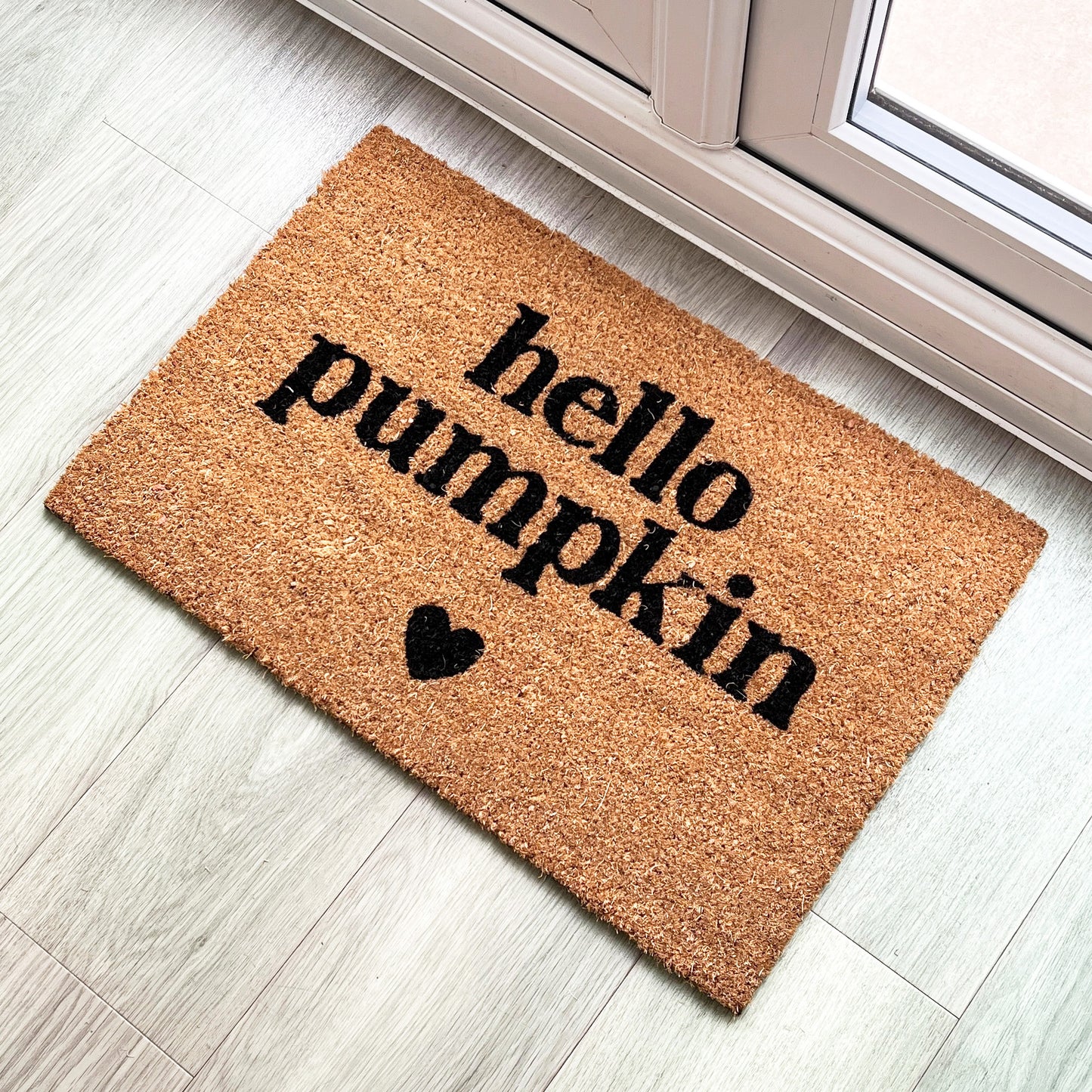 'Hello Pumpkin' Halloween Coir Doormat - 60 x 40cm