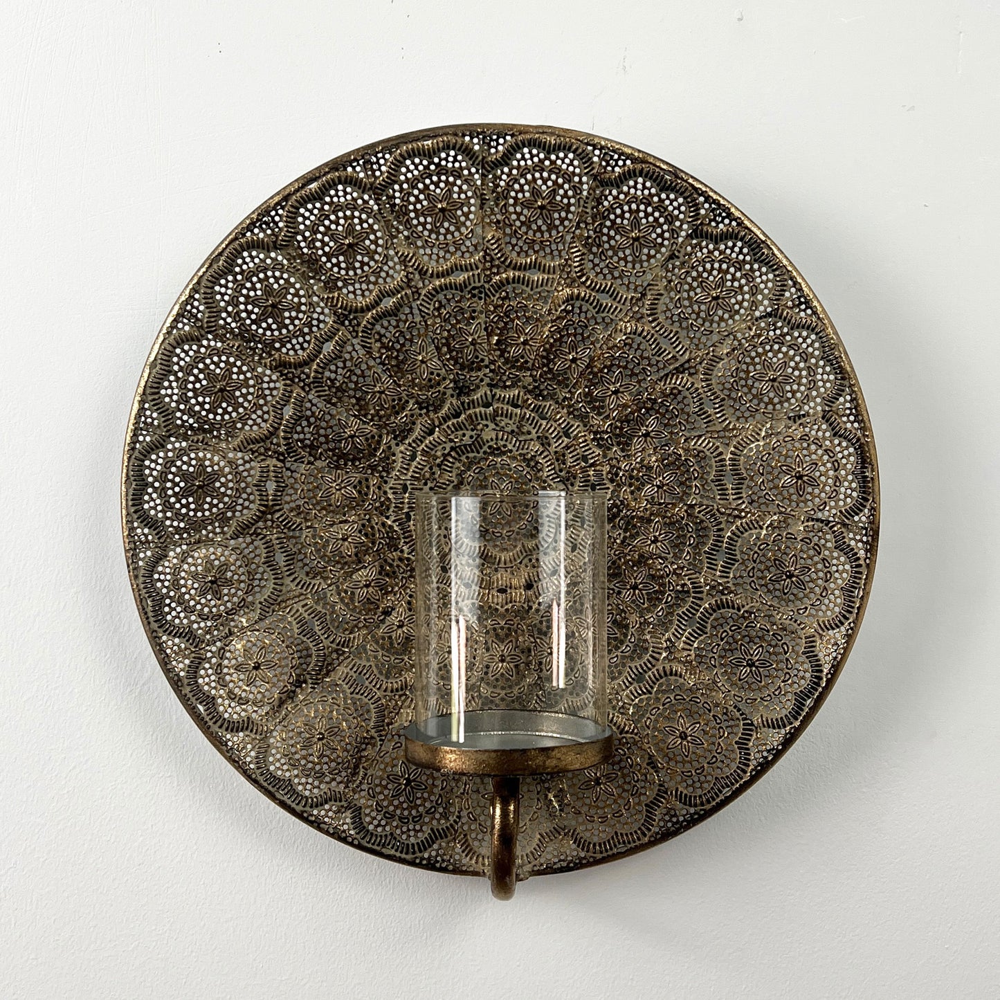 30cm Wall Mounted Candle Holder - Metal