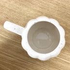 2 x Ceramic Pumpkin Mugs - Cream with Black Speckles