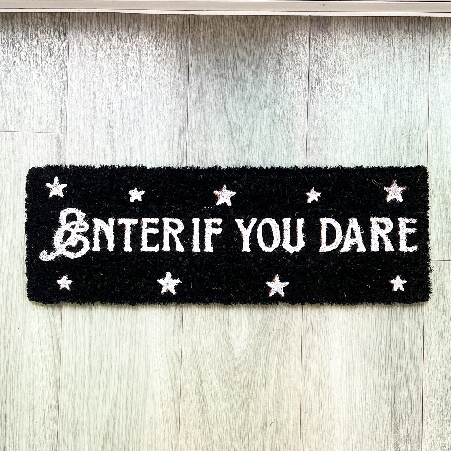 'Enter if You Dare' ★ Coir Step Doormat - 60 x 20cm