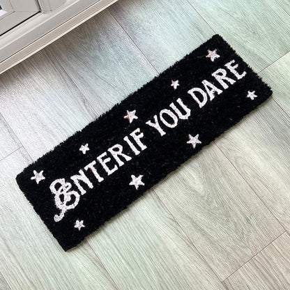 'Enter if You Dare' ★ Coir Step Doormat - 60 x 20cm