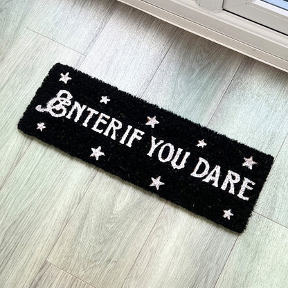 'Enter if You Dare' ★ Coir Step Doormat - 60 x 20cm