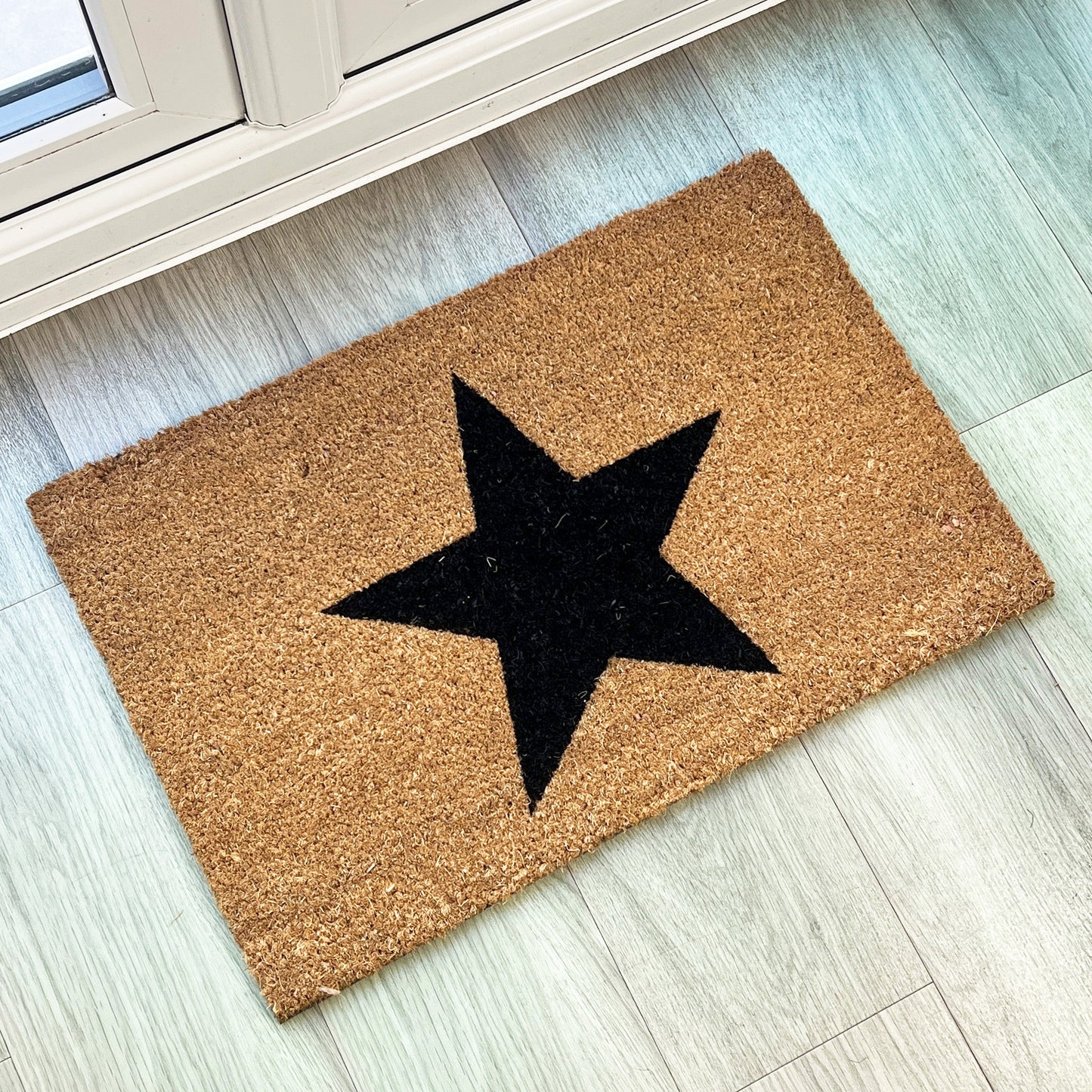 Black Star Coir Doormat - 60 x 40cm