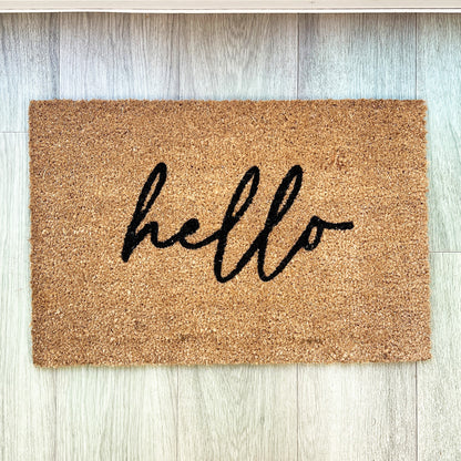 'Hello' Coir Doormat - 60 x 40cm