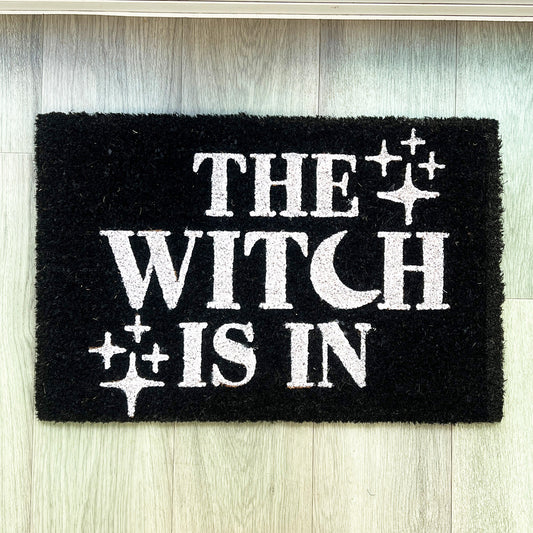 'The Witch Is In' ✨ Coir Doormat - 60 x 40cm