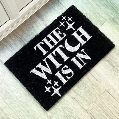 'The Witch Is In' ✨ Coir Doormat - 60 x 40cm