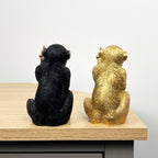 Pair of Small Middle Finger Monkey Ornaments - Resin