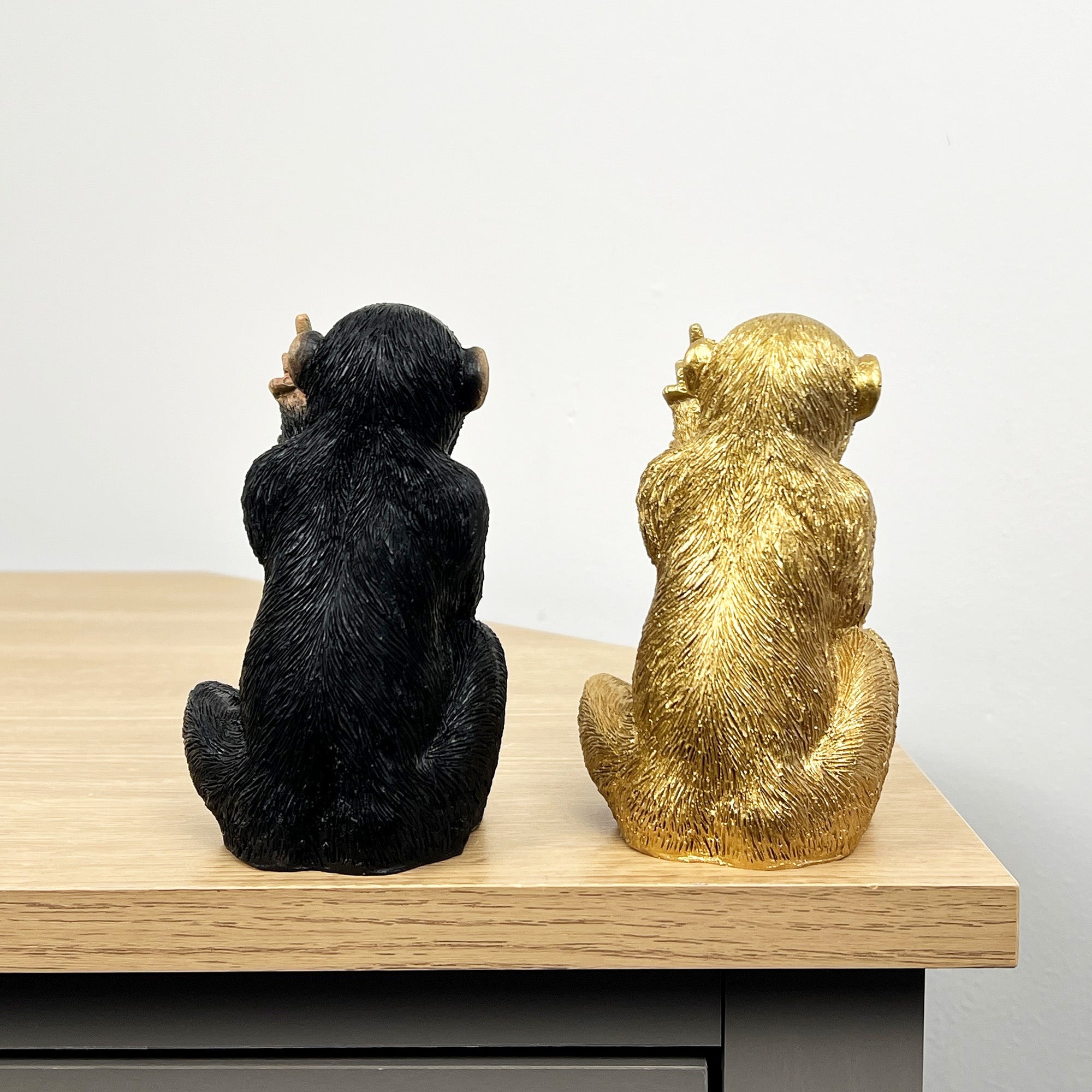 Pair of Small Middle Finger Monkey Ornaments - Resin