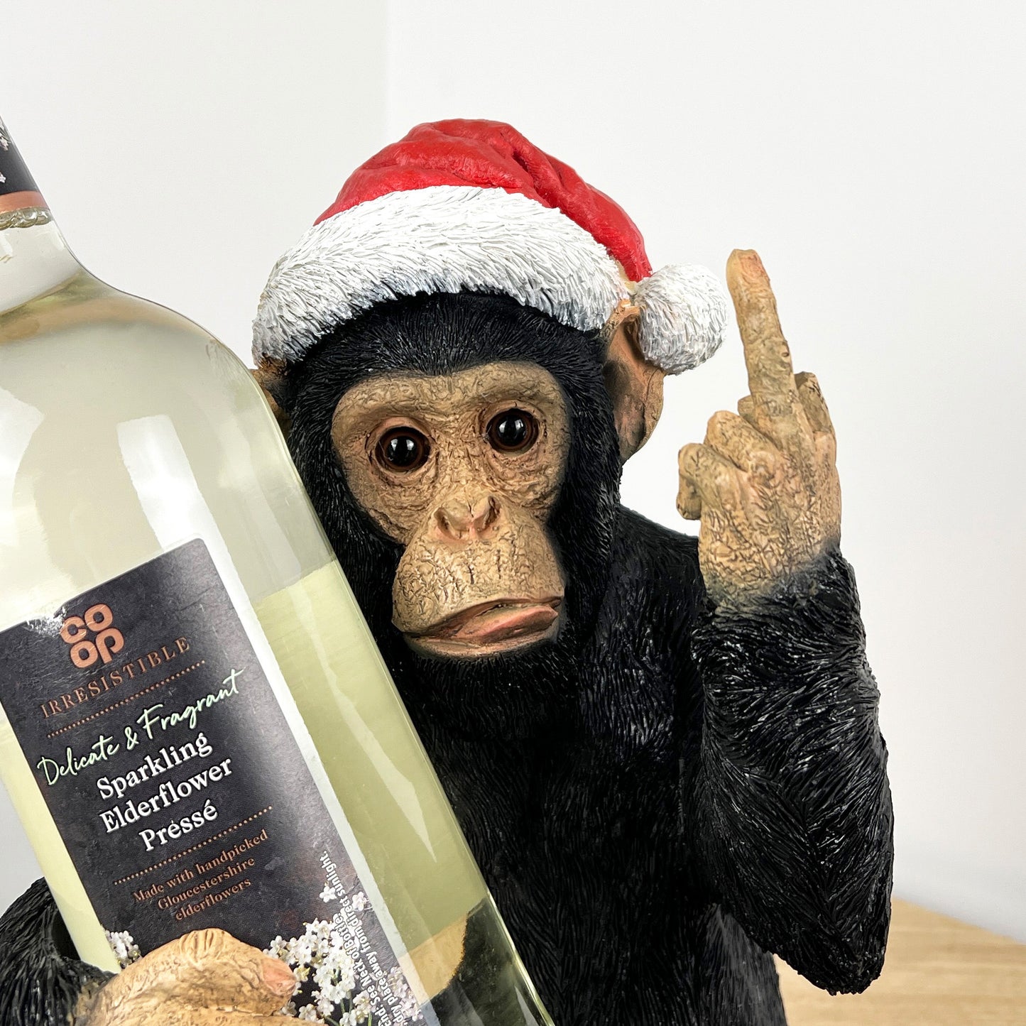 Christmas Middle Finger Monkey Wine Bottle Holder