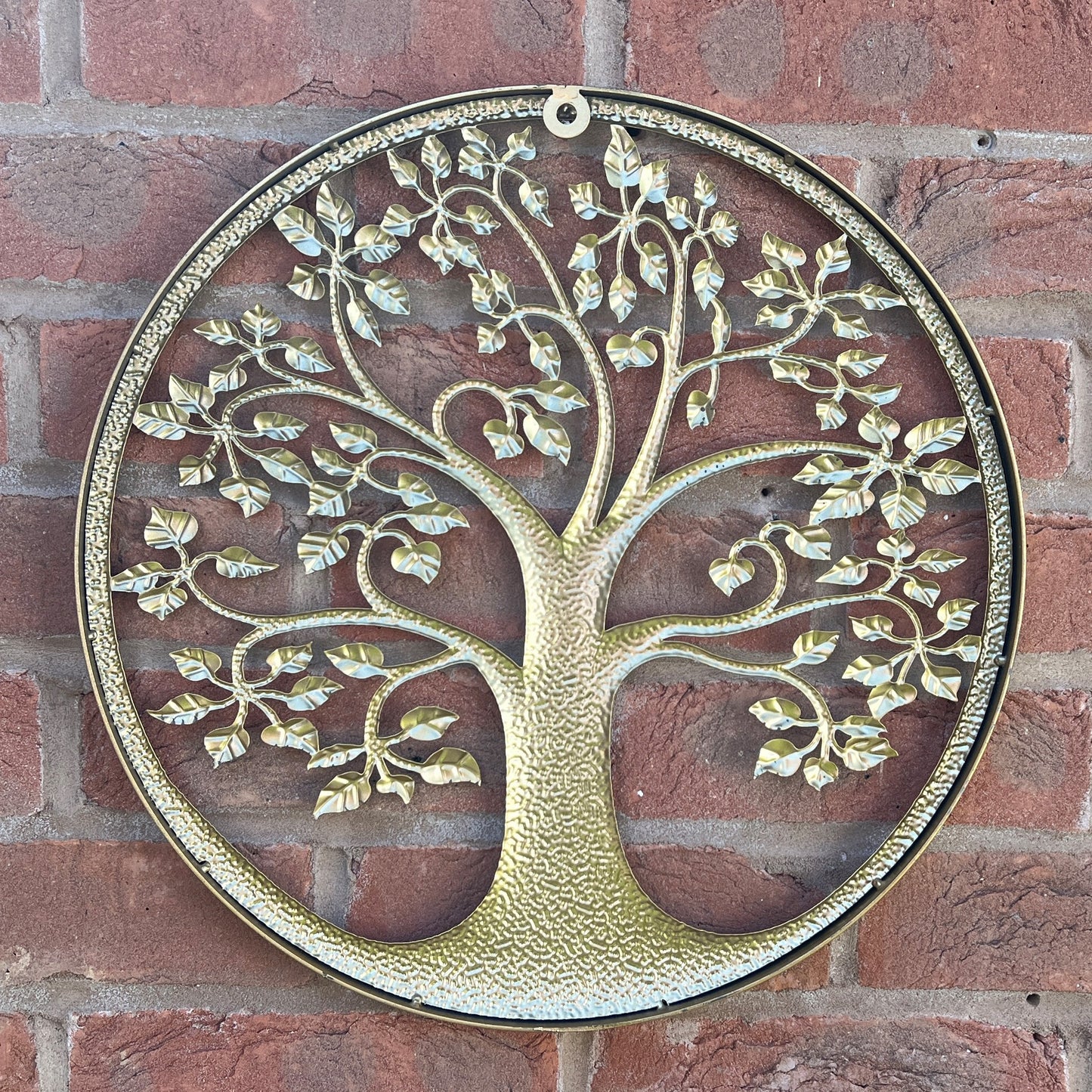 40.5cm Round Tree of Life Wall Art - Gold