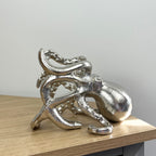 Metal Octopus Wine Bottle Holder - Silver