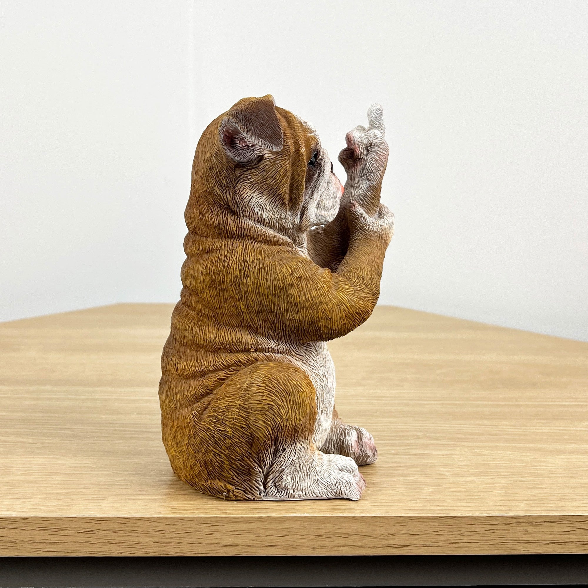 Middle Finger English Bulldog Ornament – Resin