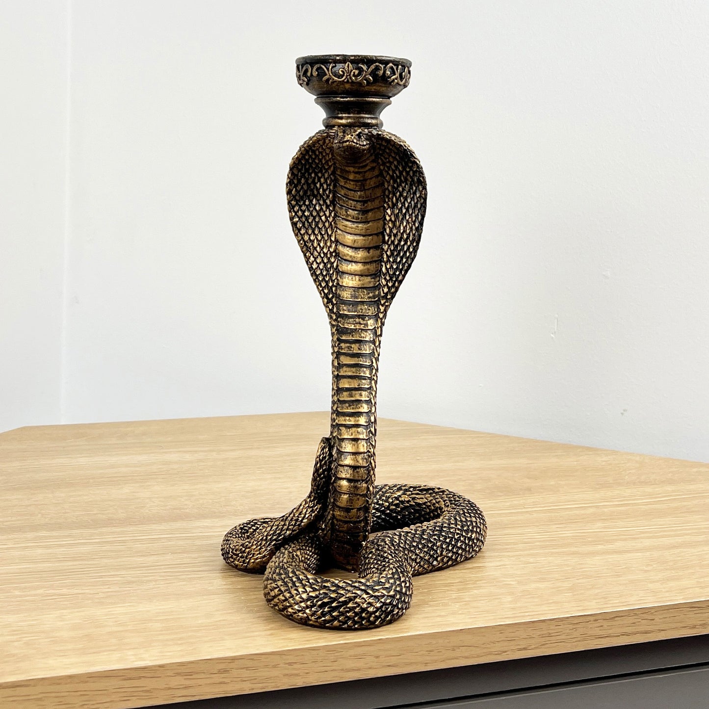 Cobra Snake Ornament / Candle Holder - Resin