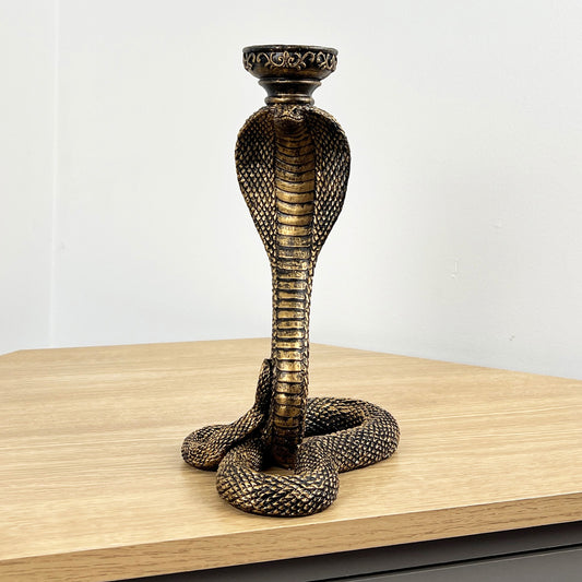 Cobra Snake Ornament / Candle Holder - Resin