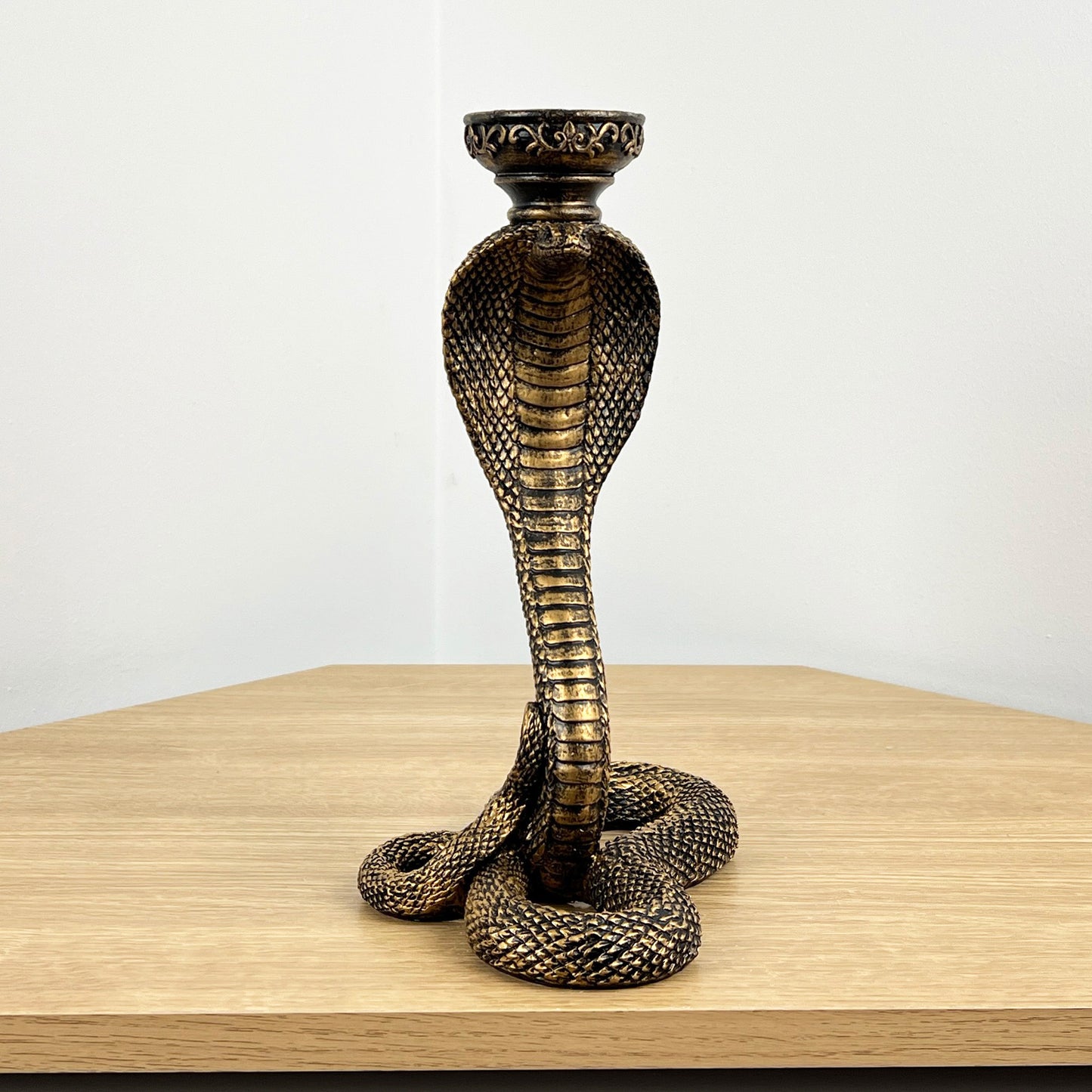 Cobra Snake Ornament / Candle Holder - Resin