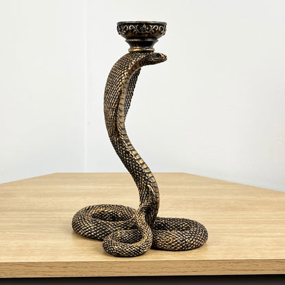 Cobra Snake Ornament / Candle Holder - Resin