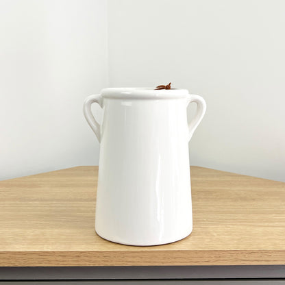 18cm Tall Kitchen Utensil Storage Pot - White