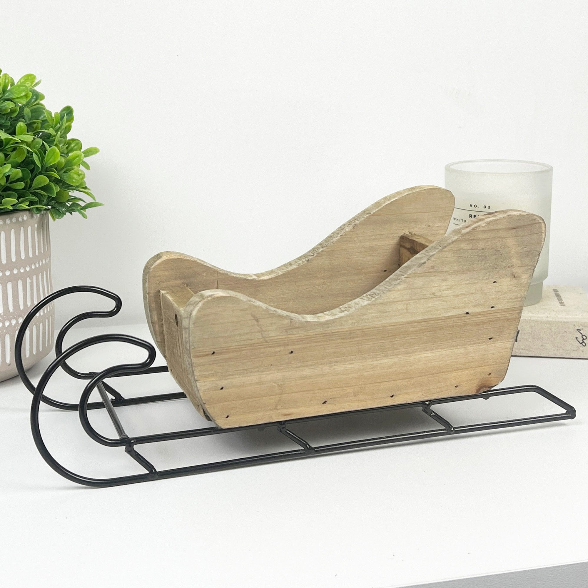 Wooden Sleigh Christmas Decoration / Ornament
