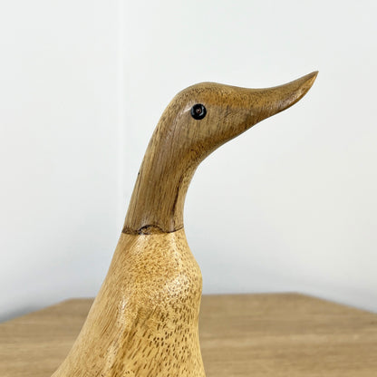 24.5cm Wooden Duck Ornament - Handmade